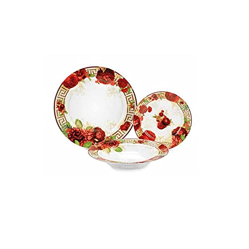 Fade Xmas Madame - Vajilla de 18 piezas de porcelana fina, calidad extra Fade Xmas Madame - Vajilla de 18 piezas de porcelana fina, calidad extra