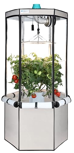 Aerospring Grower’s Edition 3.0 Indoor Hydroponic Grow System - Grow 9 Flowering Plants | Includes 180W LED Grow Light, Carbon Air Filter, Quiet Inline Fan & Grow Tent for Discreet Indoor Growing