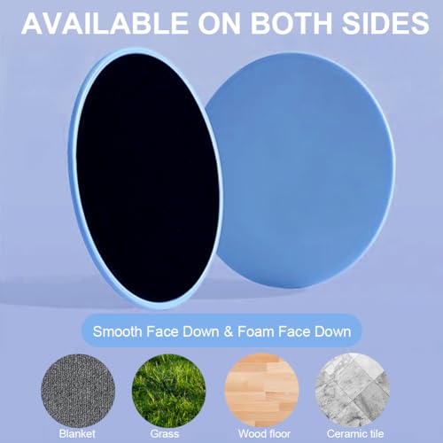 Exercise Core Sliders, Dual Sided Exercise Gliding, Core Sliders for Working Out, Exercise Sliders for Abs Legs and Butt, Home Ab Pads for Full Body Workout, CrossFit & Cross Training - Image 6