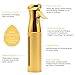 ZIBARBER Salon Style Hair Spray Misting Bottle, Fine Mist Continuous Spray Bottle，10 Oz Shiny Aerosol Free Water Mister for hairstyling,Cleaning Solutions Dispensing (Gold)