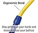 THE SIMPLE SCRUB Tile + Shower Scrubbing Mop Brush | Clean Bathroom, Kitchen, Hard to Reach Places | Ergonomic Handle + Interchangeable, Reusable Heads | Handle + 1 White Cleaning Pad