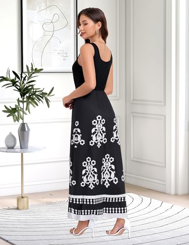 Image of Lacavocor Womens Summer Maxi Dress Tank Top Sleeveless Long Dresses
