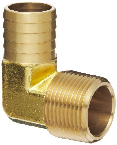 DixonEL8H8M Brass Hose Fitting, Insert 90 Degree Elbow, 1 PTF Male x 1 Hose ID Barbed by Dixon Valve & Coupling
