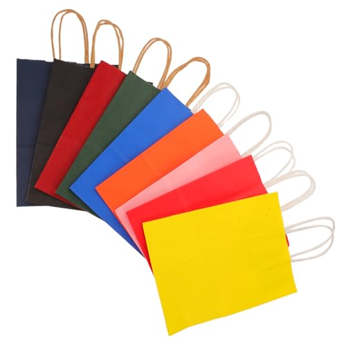 Sacs cadeaux papier avec poignées multicolores résistantes, lot de 90 pièces TEHAUX
