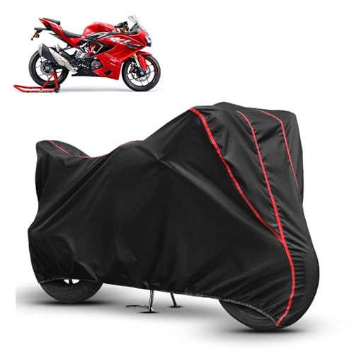 Image of AYSHU Water Resistant Bike Cover Compatible with TVS Apache RR 310 | Triple-Stitched, Dustproof & UV Protection | Windproof Full Bottom Elastic Hem