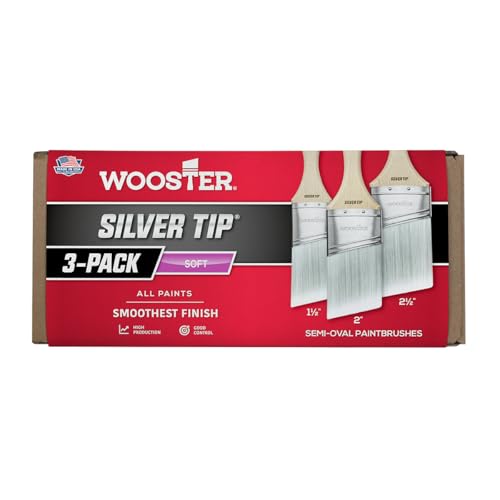 Wooster Silver Tip Semi Oval Angle Sash 3-Pack