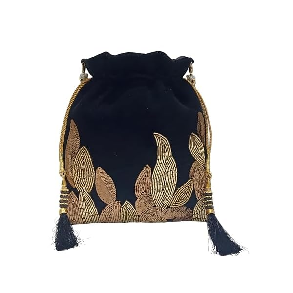Amerie Fashions Women's Embroidered Potli Bag Purse for Party Wedding - Image 3