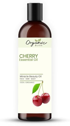 Organic Bliss Cherry Essential Oil 100% Pure and Natural Therapeutic Grade Essential Oil for Hair Skin Care (50 ML)