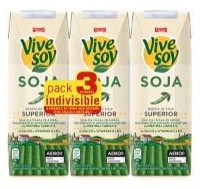 Vivesoy Bevanda di Soia Naturale, 250 ml, Confezione da 9 Brick