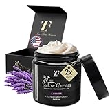 ZF Beef Tallow Cream for Face & Body (4 oz) – All Natural Whipped Grass-Fed Moisturizer, Nourishing Skin Care Lotion & Hydrating Balm for Dry, Sensitive Skin Lavender