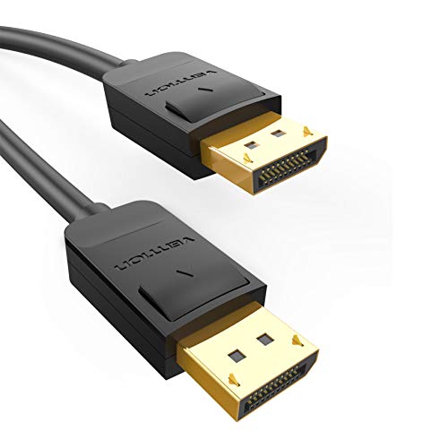 VENTION Kabel DisplayPort do DisplayPort, kabel DP do DP męski na męski (DP 1,2), obsługuje rozdzielczość 4K przy 60 Hz z audiobookiem kompatybilnym z kartą graficzną PC do HDTV/monitora (1,5 m)