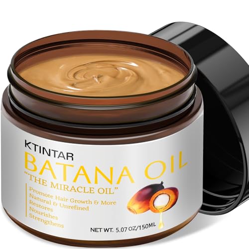 Image of 100% Natural Raw Batana Oil for Hair Growth, Unrefined & Organic Dr Sebi Hair Growth Oil From Honduras, Prevents Hair Loss, Eliminates Split Ends, Enhances Thickness 5.07 Fl Oz (Pack of 2)