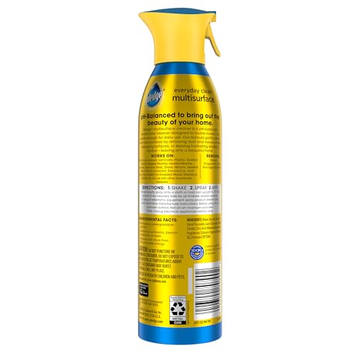 Image of Pledge pH-Balanced Multisurface Spray, Gently Clean 101 Surfaces, Remove Dust and Messes, No Residue - Rainshower Scent, 9.7oz (Pack of 6)