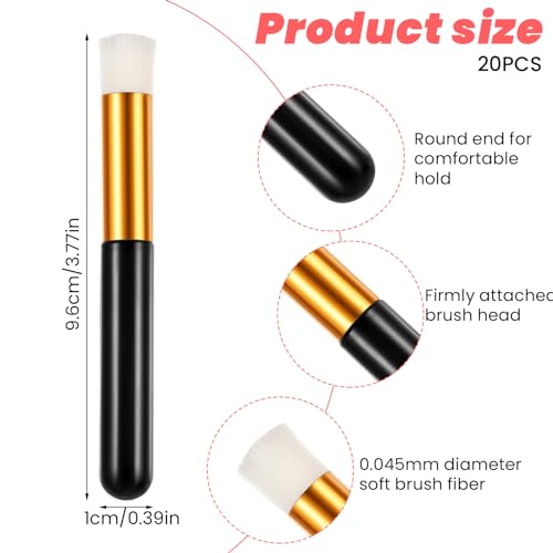 Pack of 20 Eyelash Shampoo Brushes, Black Eyelash Brushes, Deep Cleaning, Blackhead Removal Brush, Eyelash Extension Brush - Image 2