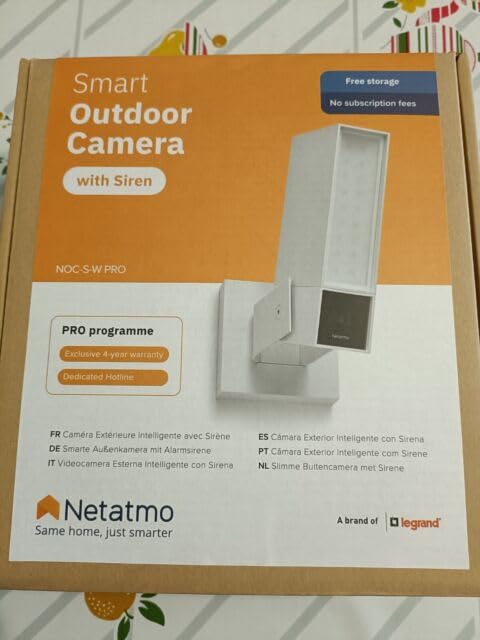 NETATMO NOC-S-W-PRONETATMO NOC-S-W-Pro Caméra extérieure Intelligente avec sirène Couleur : Blanc