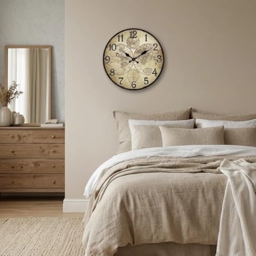 Image of CHYLIN Wall Clock Nautical Decor Silent Non-Ticking Battery Operated