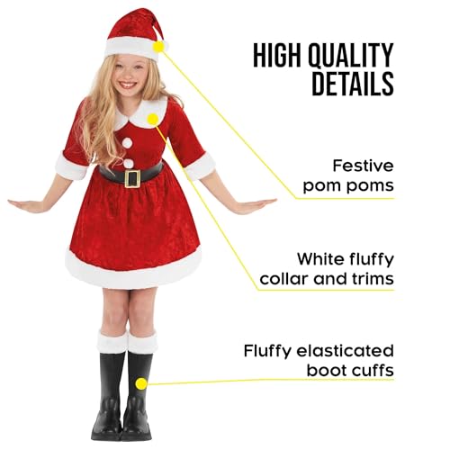 Disfraz de Santa para Niñas Morph 7-9 Años miniatura 4
