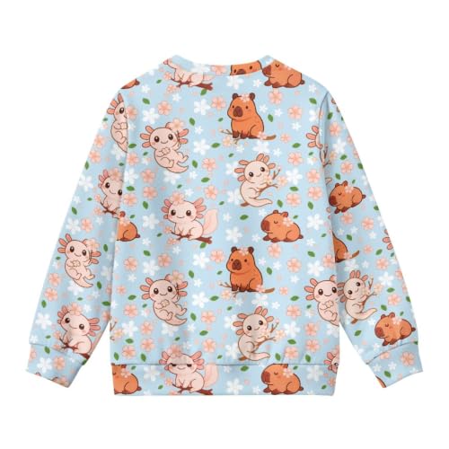 Image of Girls Cardigans Sweater Long Sleeve Crew Neck Button Down Sweaters School Outerwear for Kids Fall Winter Tops
