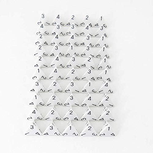 White Opaque Dice with Black Numbers D4 Aprox 16mm (5/8in) Pack of 50 Wondertrail