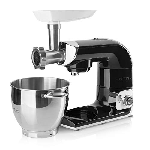 ETA Küchenmaschine im Retro Ganzmetall-Design STORIO - 1200W, Planeten-Rührwerk, Edelstahlschüssel 5.5l, Schwarz – Bild 3