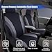Car Front Seat Cover Set, Sporty Breathable Seat Covers with Removable Headrest Covers, Easy Installation Seat Protectors, Universal Car Interior Decoration, Airbag Compatible (Dark Grey & Light Grey)