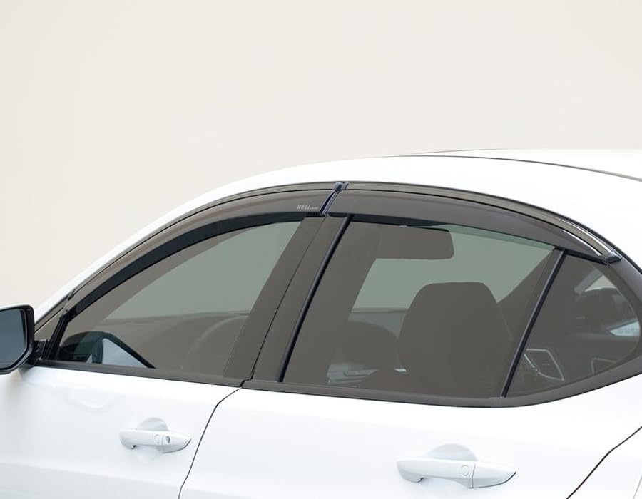 WellVisors Window Visors Wind Deflectors Compatible with Acura TLX Sedan 2015-2020 with Black Trim Rain Guards 3-847AC012