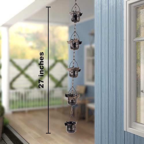 GARDY Dragonfly Rain Chain - Rain Chains for Gutters - Rain Chains for Downspouts