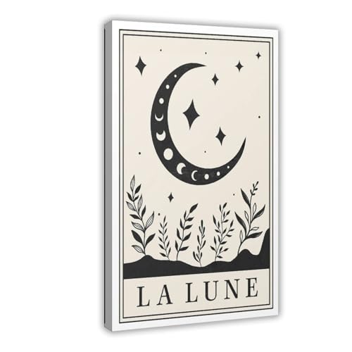 Toile La Lune affiche bohème chic décoration murale grand format salon