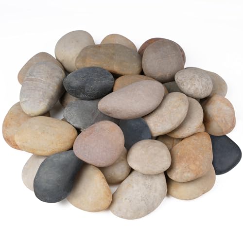Rahato 20 lbs Rocks for Outdoor Landscaping, 3"-4" Aquarium Rocks