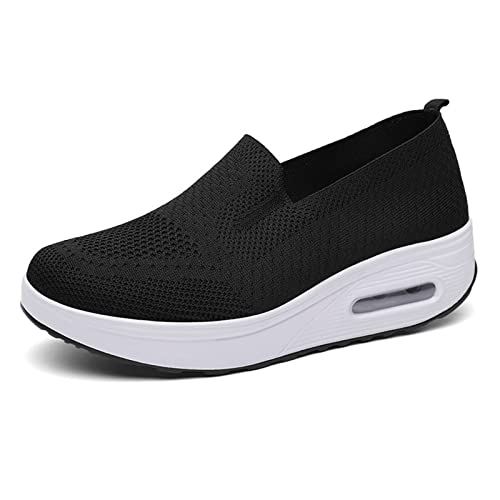 VIED Women's Orthopedic Sneakers Air Cushion Slip On Platform Sneakers for Women
