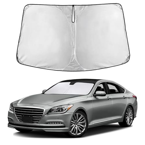 Image of EcoNour Windshield Sunshade Compatible for Hyundai Genesis 2015 2016, Sun Visor for Front Windshield & Window Sun Shade Cover, UV Heat Blocker & Protector, Car Accessories