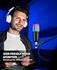 Ko-Star USB Gaming Mic for PC, PS4/PS5, Mac: Condenser Mic with Quick Mute, RGB Light, Pop Filter, Shock Mount for Recording, Streaming, Podcasting, YouTube (Black) #5