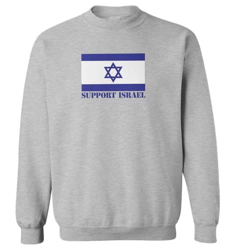 Haase Unlimited Support Israel - Israeli Flag Toddler Fleece Crewneck Sweater