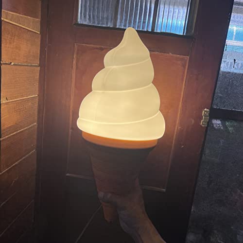 Image of Cute Ice Cream Cones Wall Sconce, Plastic Wall Light, Modern Children's Room Lighting for Children's Room Cafe in Orange