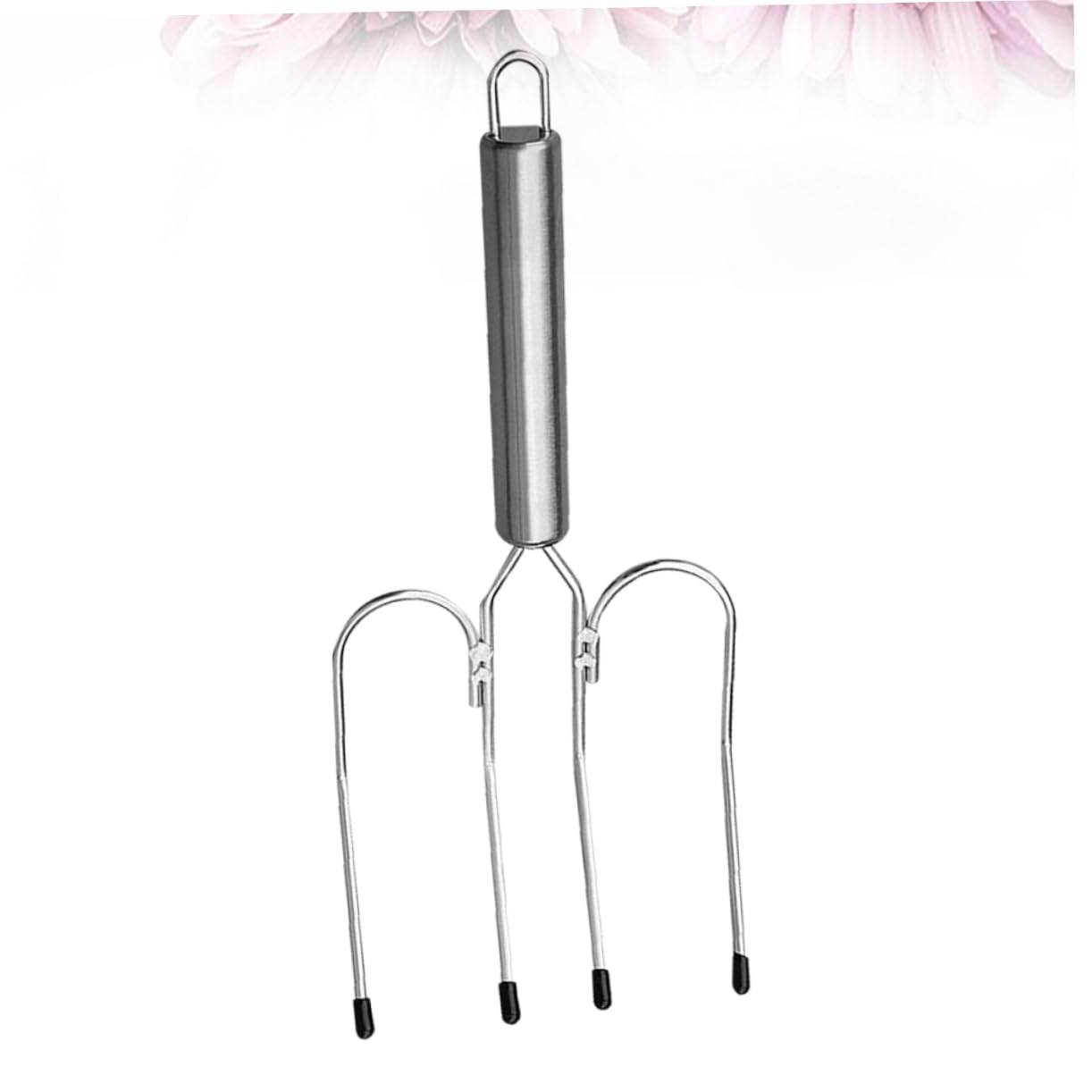 Ciieeo Stainless Steel Multi Prong Bbq Fork Heavy Duty Turkey Meat Serving Tool Stylish Barbecue Fork for Grilling Chicken Beef and Pork Easy to Use with Smooth Handle
