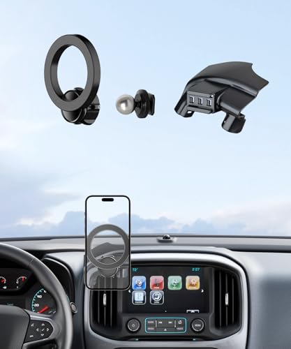 MaserWeller Car Phone Holder for Chevrolet Colorado 2015-2022 Accessories, 360° Rotation Phone Mount Compatible with MagSafe, Cell Phone Holder Does Not Affect Air Vent