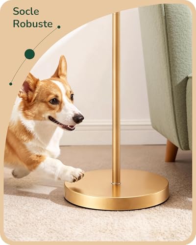 Lampadaire vintage velours vert 145 cm LED, EDISHINE