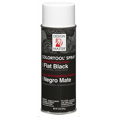 design master Colortool Floral Spray Paint 12oz Flat Black Y