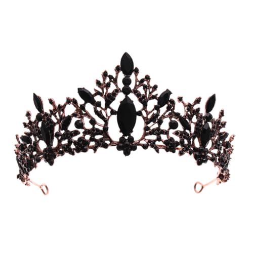 Cristales de boda para peinado elegante en adorno de cabello negro barroco