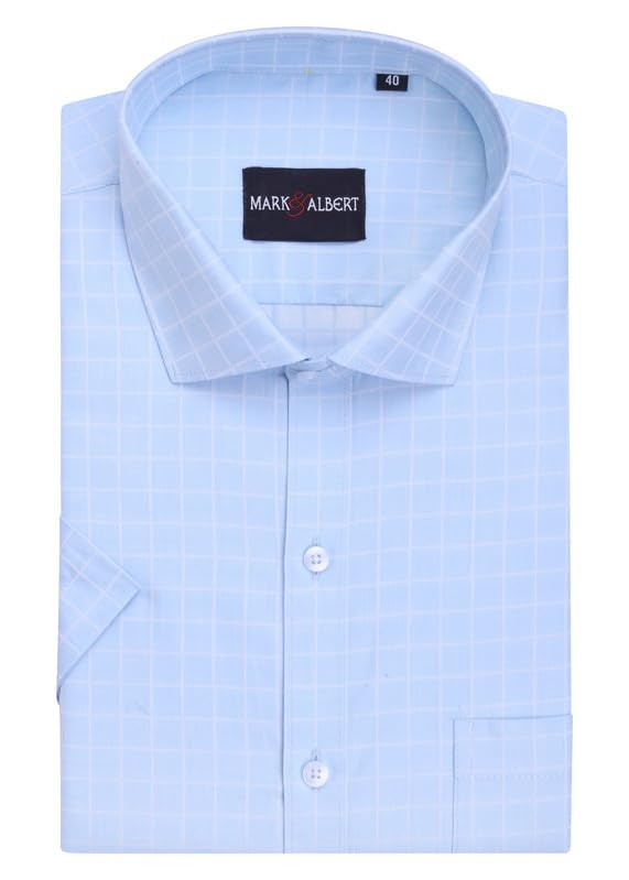 Image of MARK & ALBERT Mens Half Sleeves Checkered Regular Shirt