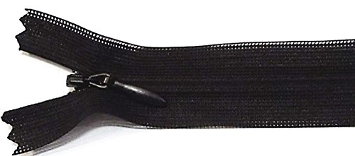 Reißverschluß nahtverdeckt 20 cm schwarz VA