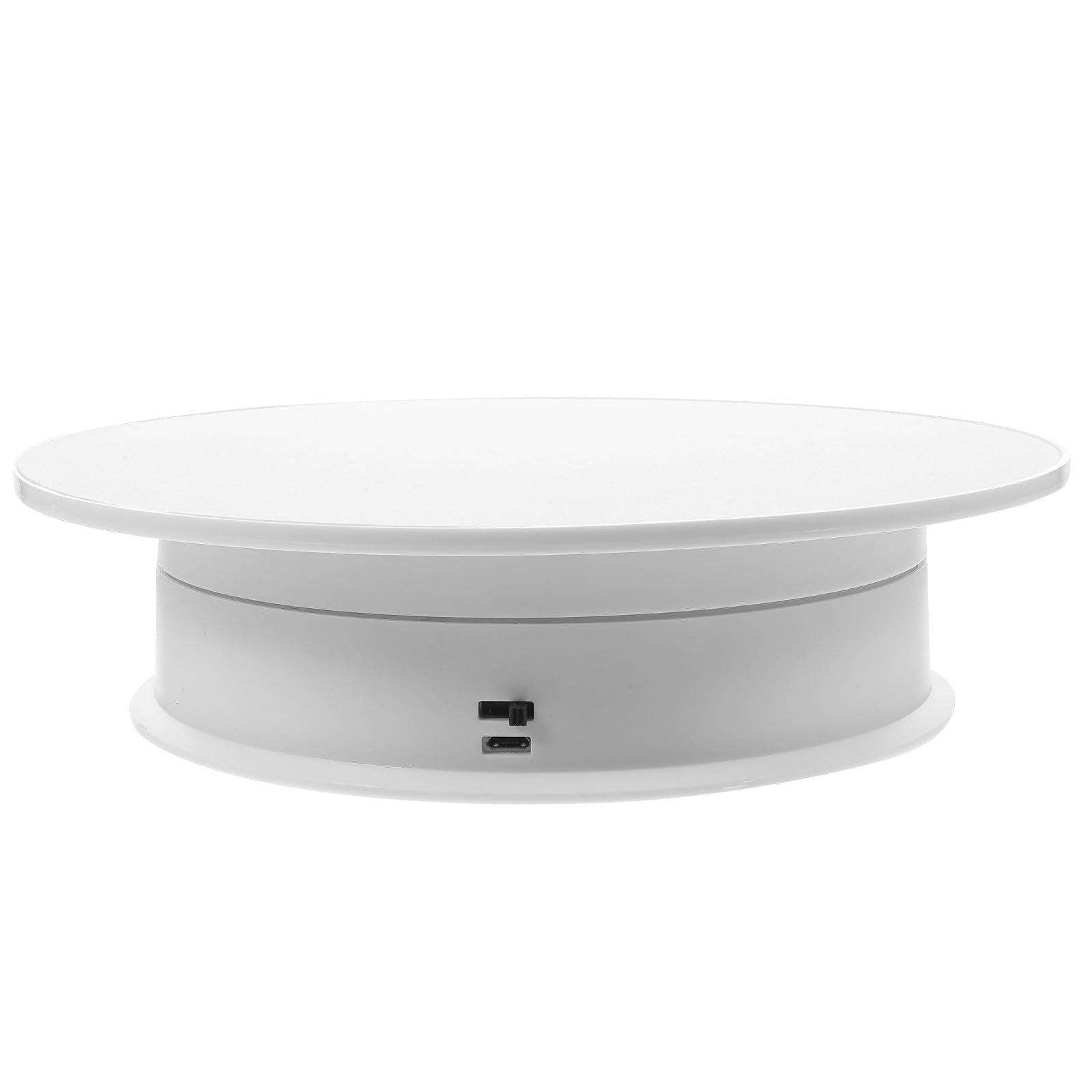 Plataforma Giratoria Eléctrica de Exhibición Redonda de Abs Color Blanco