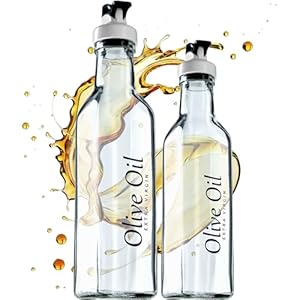 KADAX Glazen fles voor azijn, oliefles om te vullen, oliefles van robuust glas, olijfoliefles, decoratieve fles voor de keuken, azijndispenser