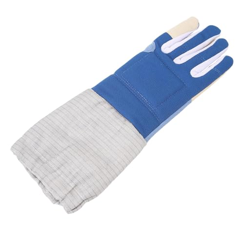 equlup 1 Stück Gepolsterter Fechthandschuh, Gestrickter Stoff Waschbarer Fechthandschuh Rutschfester Atmungsaktiver Säbelhandschuh Fechthandschuhe Für Degenfolie Und Säbel (M)