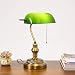 Produktbild HMAKGG Vintage Grün Bankerlampe, Nostalgische Retro Schreibtischlampe mit Zugschalter, Antiquität Design Bibliotheksleuchte, Metall, Einstellbarer, Glas, E27