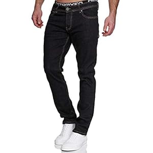 MERISH Jeans heren slim fit jeansbroek stretch denim broek designer 1512
