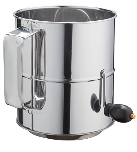 Kitchen Winners 8 Cup Crank Stainless Steel Flour Sifter by