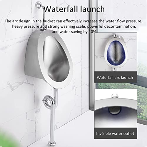Bagni Moderni WC en Acero INOX para Uso doméstico, WC de pared comerciales, WC públicos con descarga vertical con o sin inducción, color Silver Suit G miniatura 6