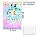 YSTEP Tie Dye 10th Birthday Party Invitations, 20 Invite Cards with Envelopes, 4