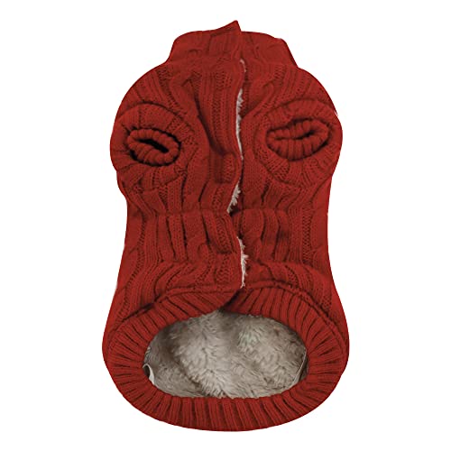 Croci Sweater for Dogs Winter Trail Back Size 25 Cm, Adjustable And Lined, With Hole for Leash And Harness Red Color - Image 2